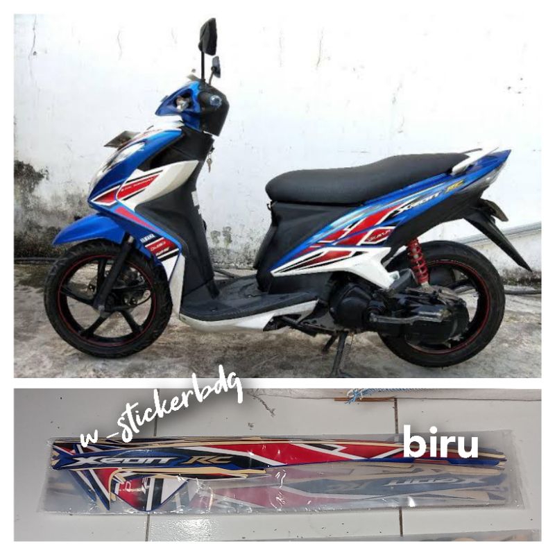 Striping Stiker Lis Bodi Yamaha Xeon RC 2012 2013 Biru