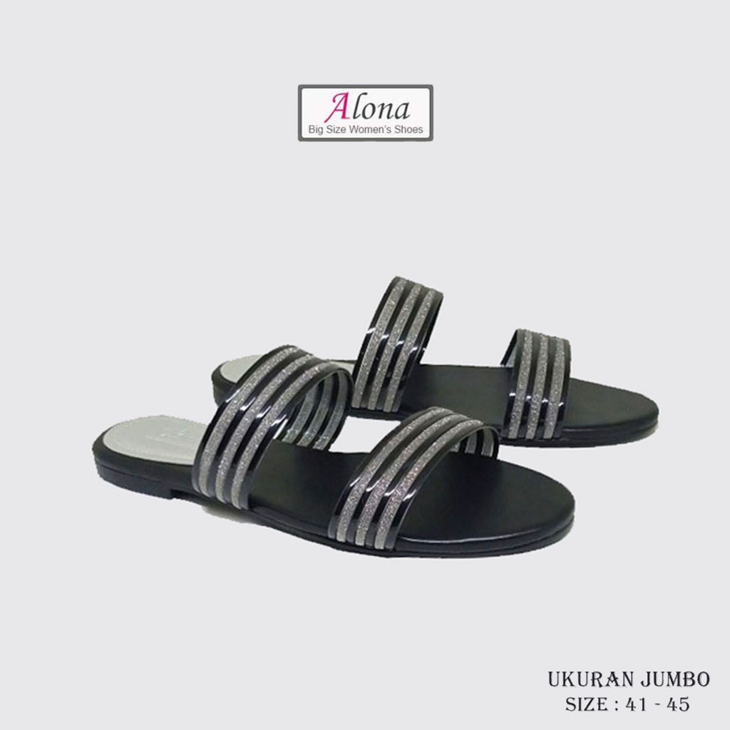 COD Ready sandal pesta style simpel wanita kaki gemuk ukuran BIG Size 41 42 43 44 45