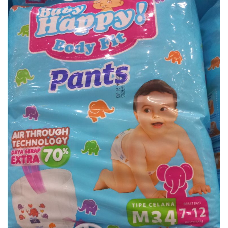 PAMPERS BABY HAPPY PANTS L30, L20, M34, M20