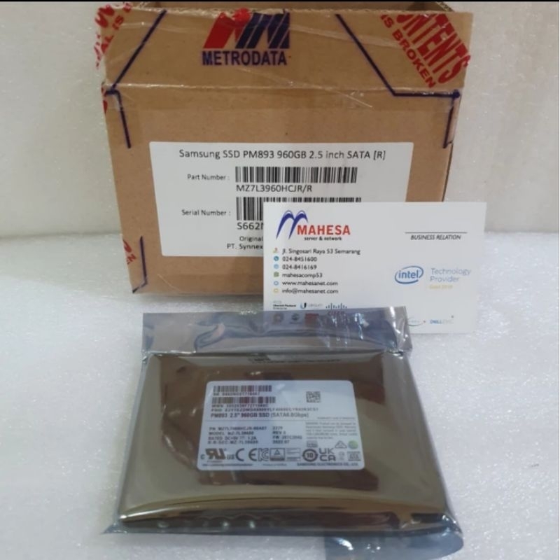 SSD SAMSUNG PM893 960GB DATACENTER ENTERPRISE SERVER SATA3 2.5IN 6GBPS PENGGANTI PM883 GARANSI RESMI