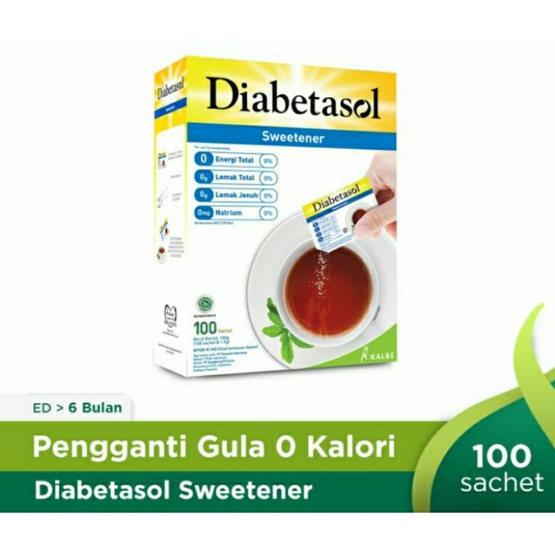 

gula diabetasol sweetener non kalori 100 sachet