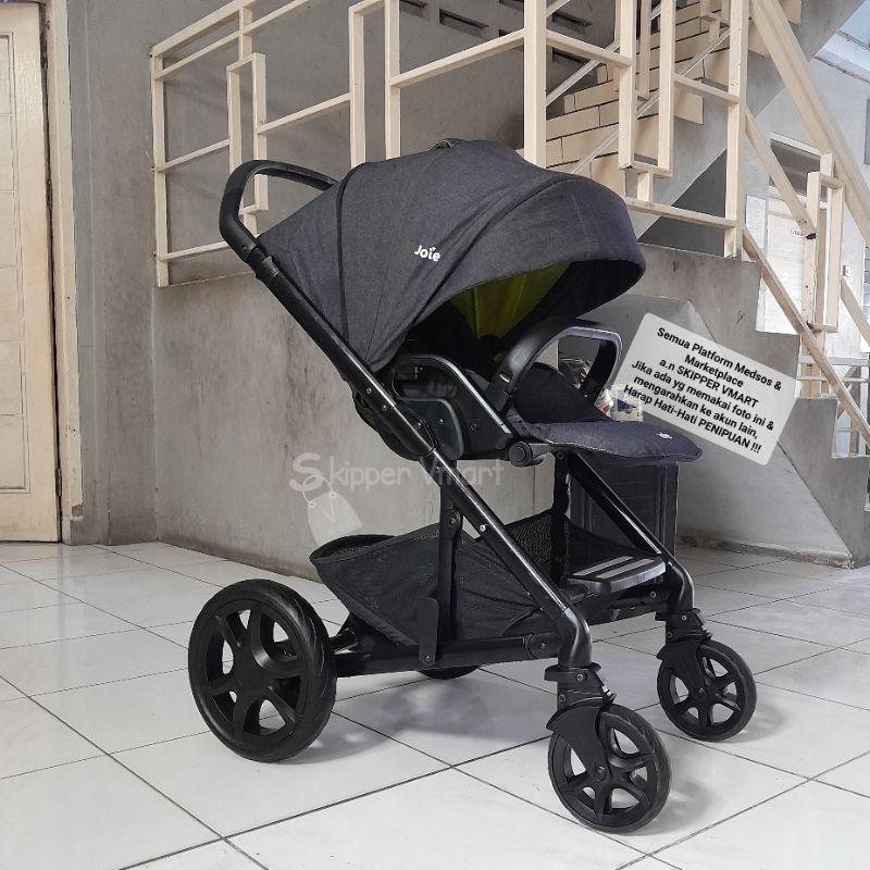 Stroller Stroler JOIE CHROME DLX DENIM ZEST mirip Nuna Mixx 2 Preloved Second Bekas