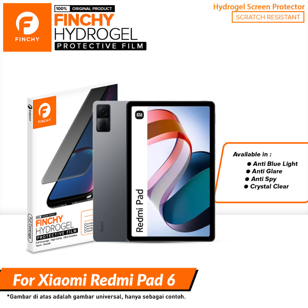Finchy Anti Gores Xiaomi Redmi Pad 6 Hydrogel Premium Screen Protector - Front