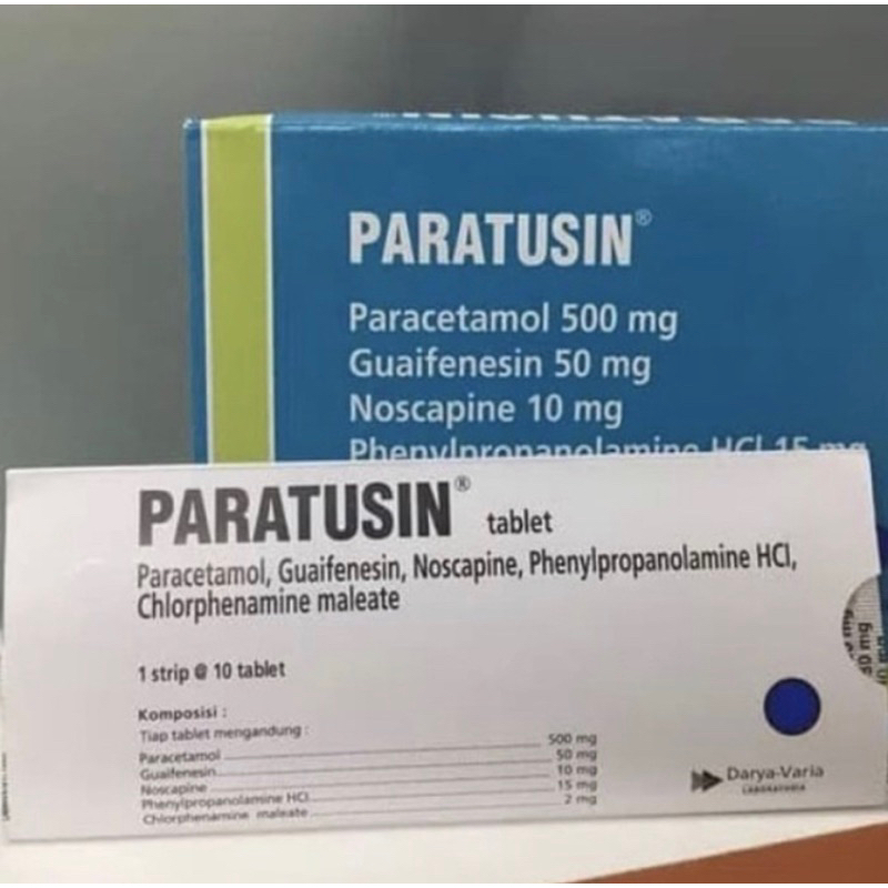 Paratusin tablet box