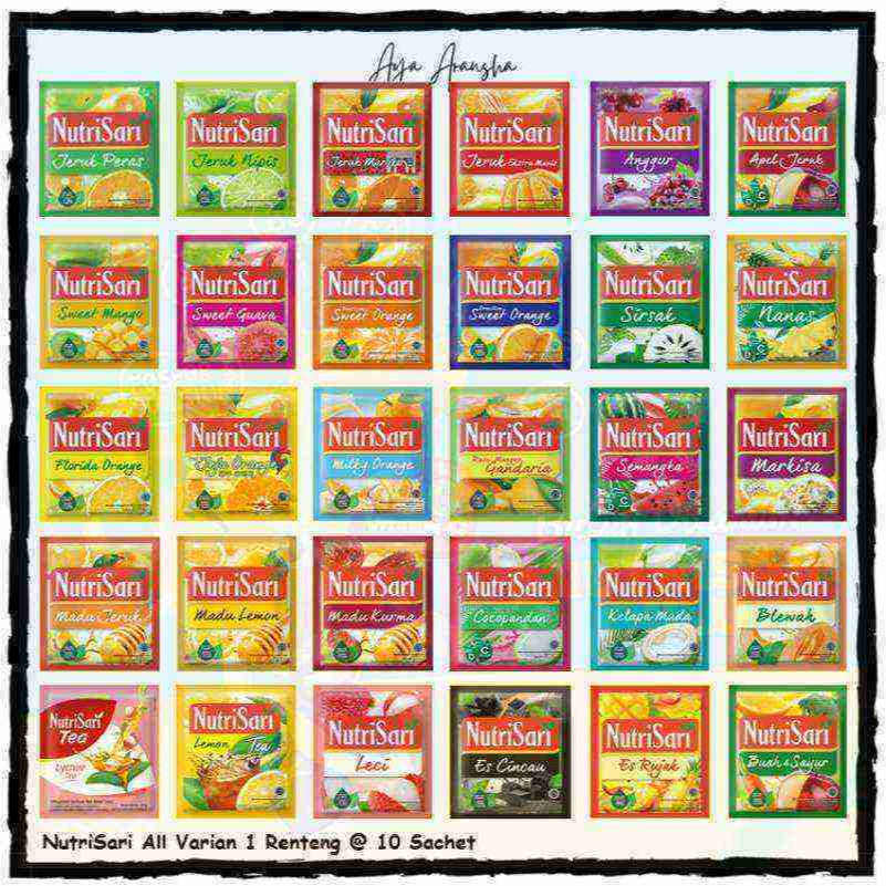 

Nutrisari Minuman Segar Aneka Rasa Sachet @14gr