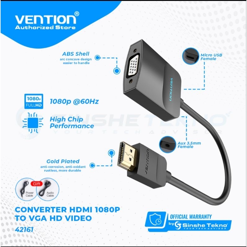 Converter PS4 Vention Hdmi To Vga