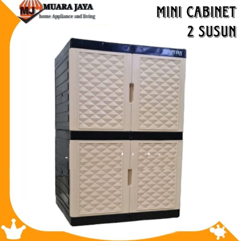 LEMARI PLASTIK TABITHA/FAWSLINE MINI SUSUN 2/RAK TV