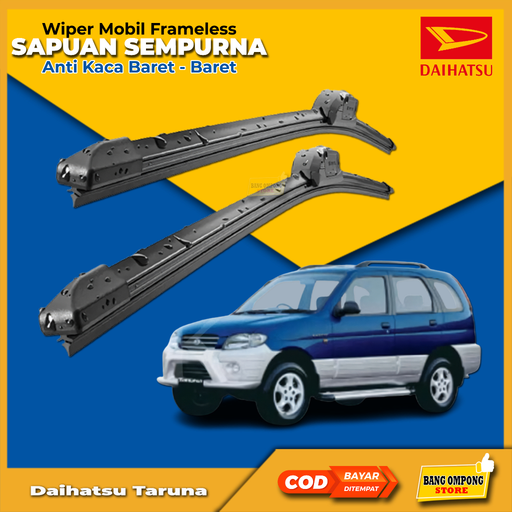 WIPER WIFER KACA MOBIL FRAMELESS SEPASANG DAIHATSU TARUNA