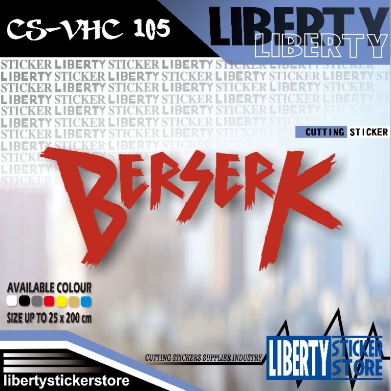 bebas pilih warna dan ukuran cutting sticker berserk | cutting stiker berserk | berserk cutting stic