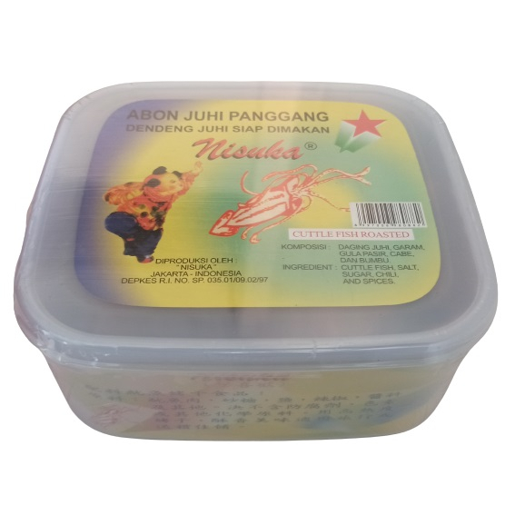 NIsuka Abon Juhi Panggang/ Snack Cumi / Dendeng Juhi Kering Toples Siap Makan