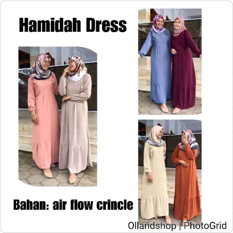 Hamidah gamis crinckle