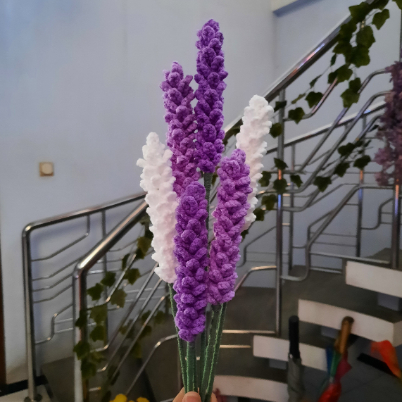 Bunga Lavender Rajut / Bunga Rajut / Bucket Rajut / Rajutan / Hiasan / Homemade