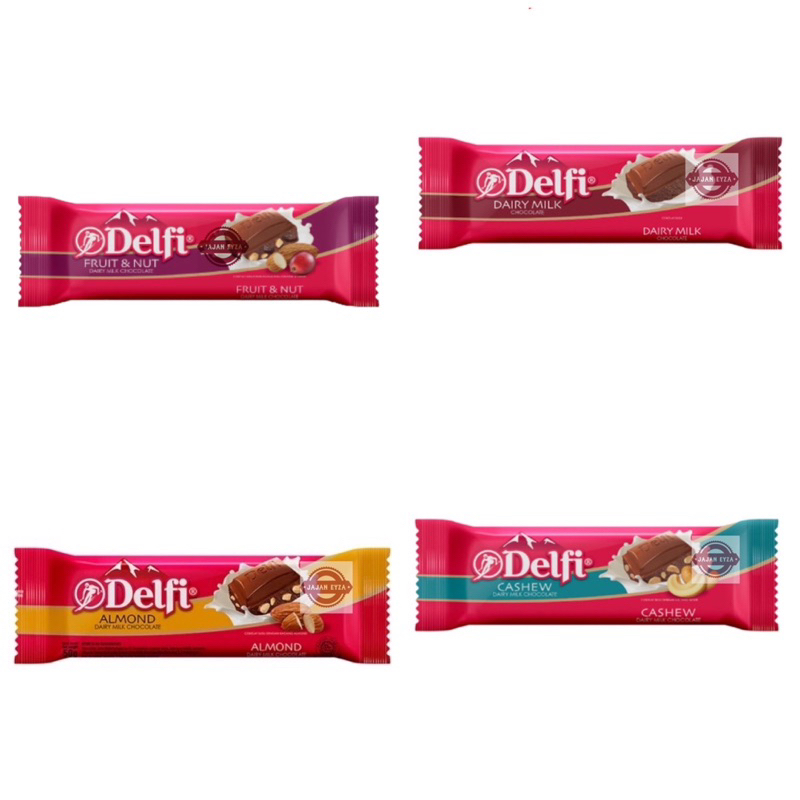 

COKLAT DELFI CASHEW / COKELAT DELFI ALMOND / DELFI DAILY MILK / COKELAT DELFI TERLARIS