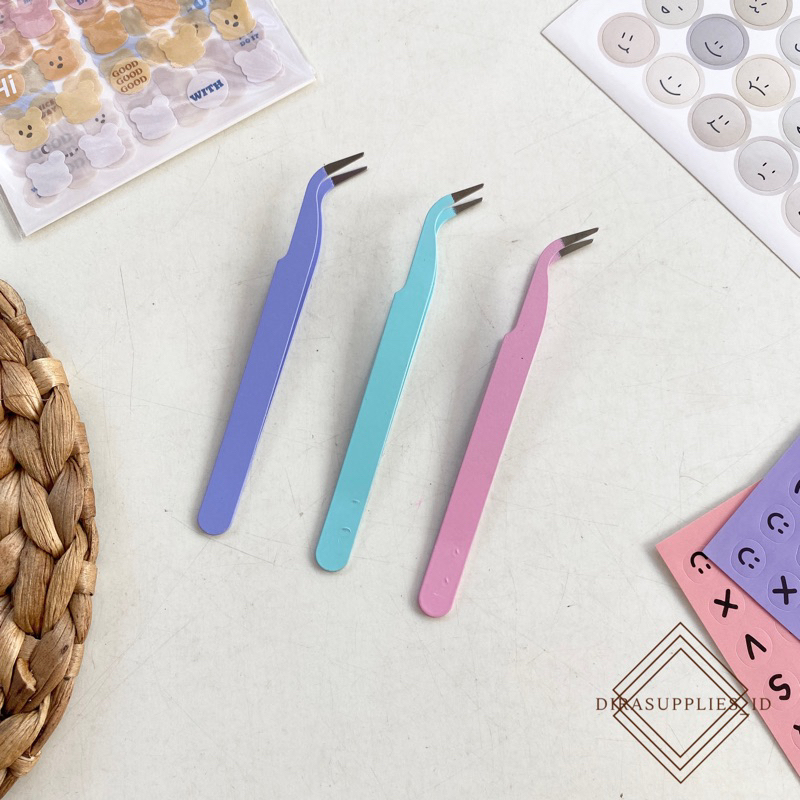 

Tweezer Pinset Penjepit Sticker Stiker Warna Pastel Macaron Untuk Scrapbook Bujo