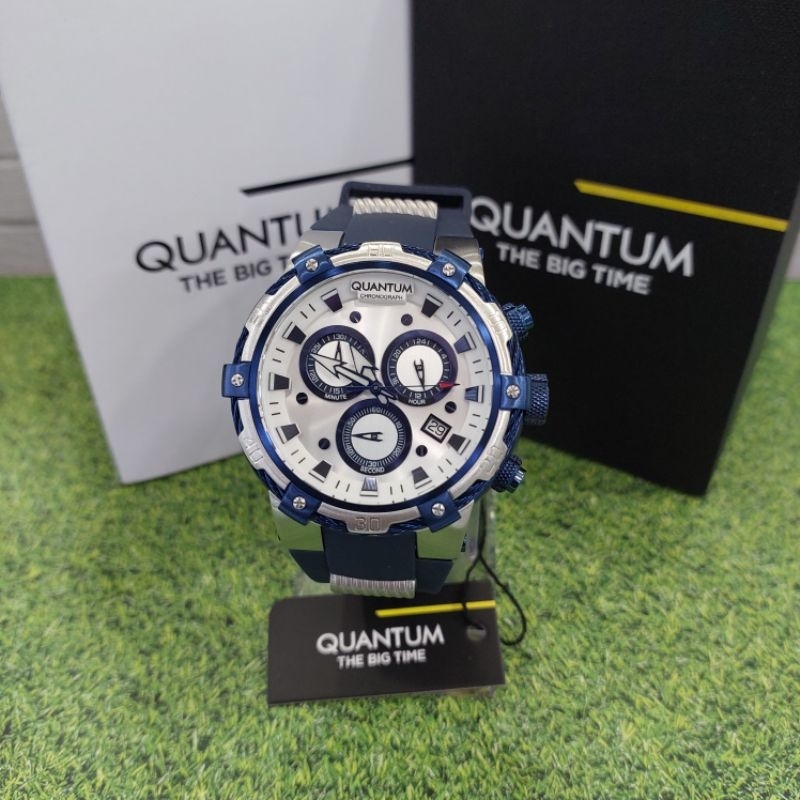jam tangan pria original QUANTUM HNG688.058 SILVER BLUE
