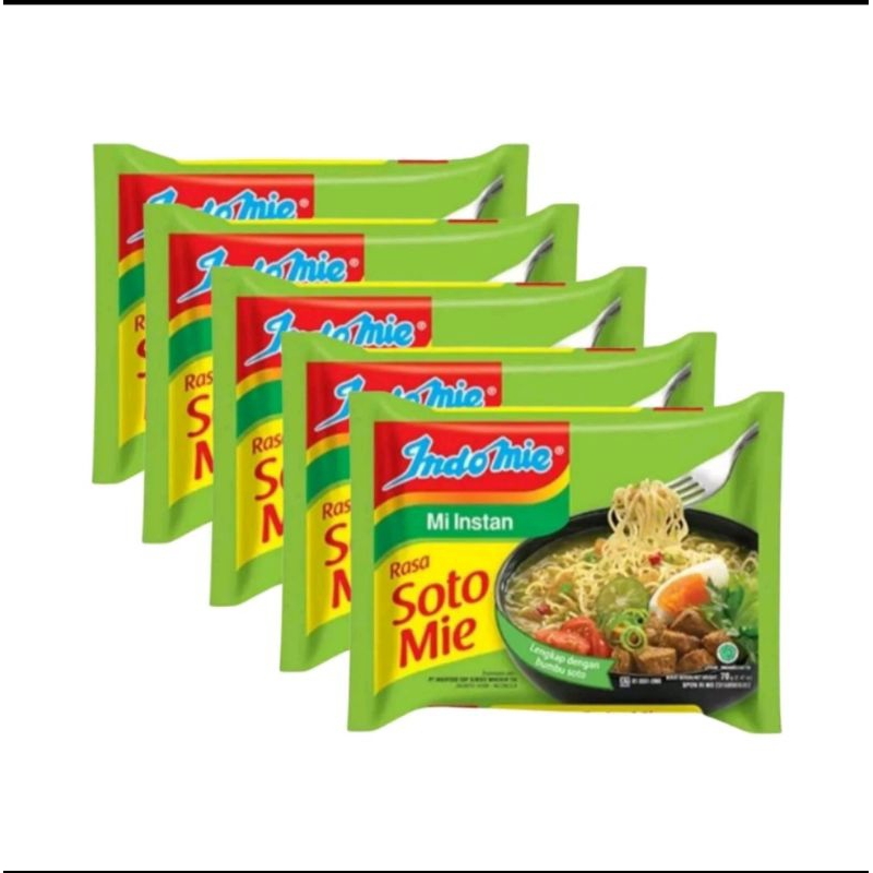 

Indomie instan soto mie 5 x 70gr