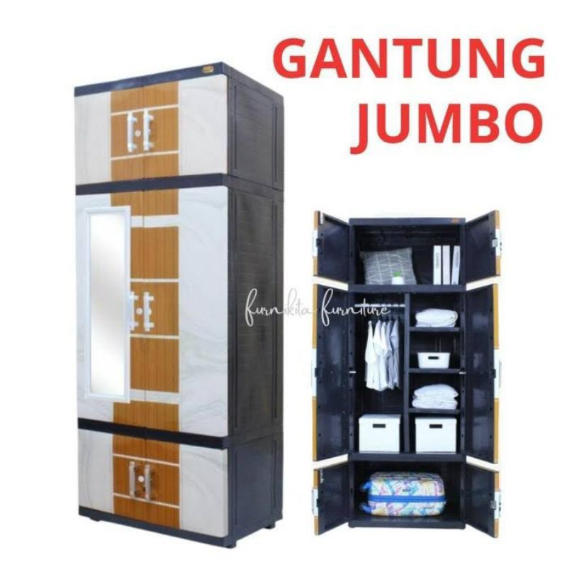 Lemari Plastik Gantung Naiba fit Jumbo mirror