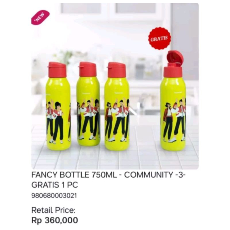 eco fancy hijau comunity tupperware botol minum tupperware