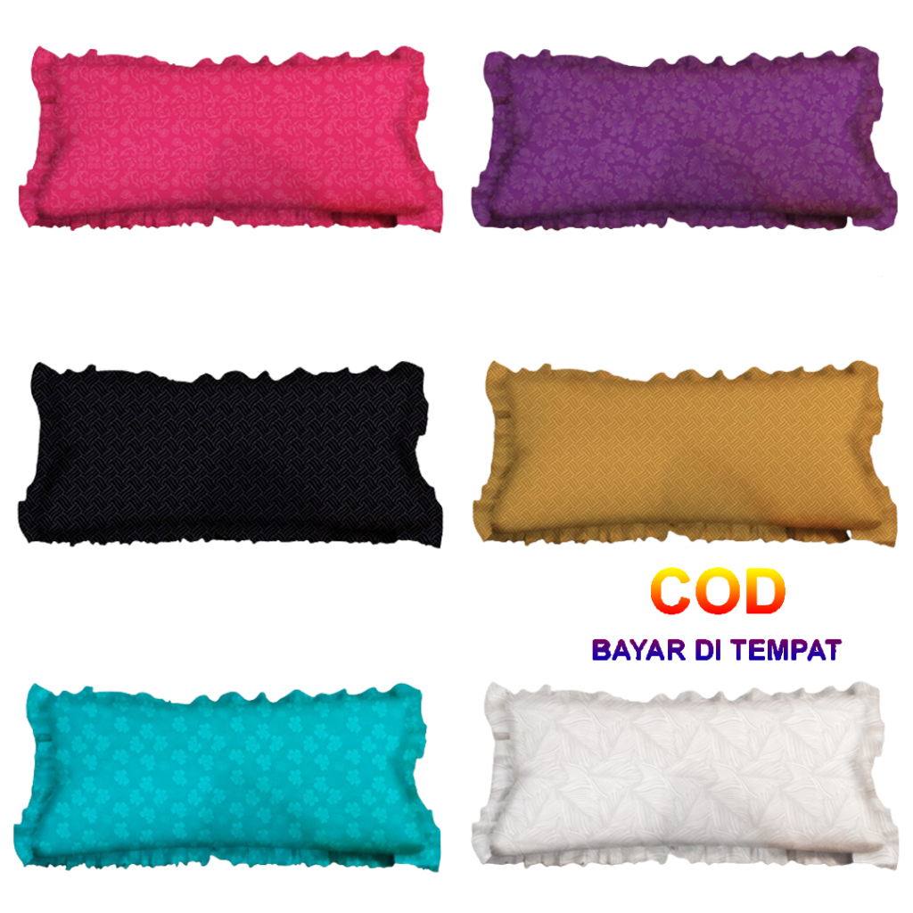 COD Sarung Bantal Cinta 50x100 Jumbo Rumbai Katun Polos Perlengkapan Dekorasi Kamar Tidur Rumah