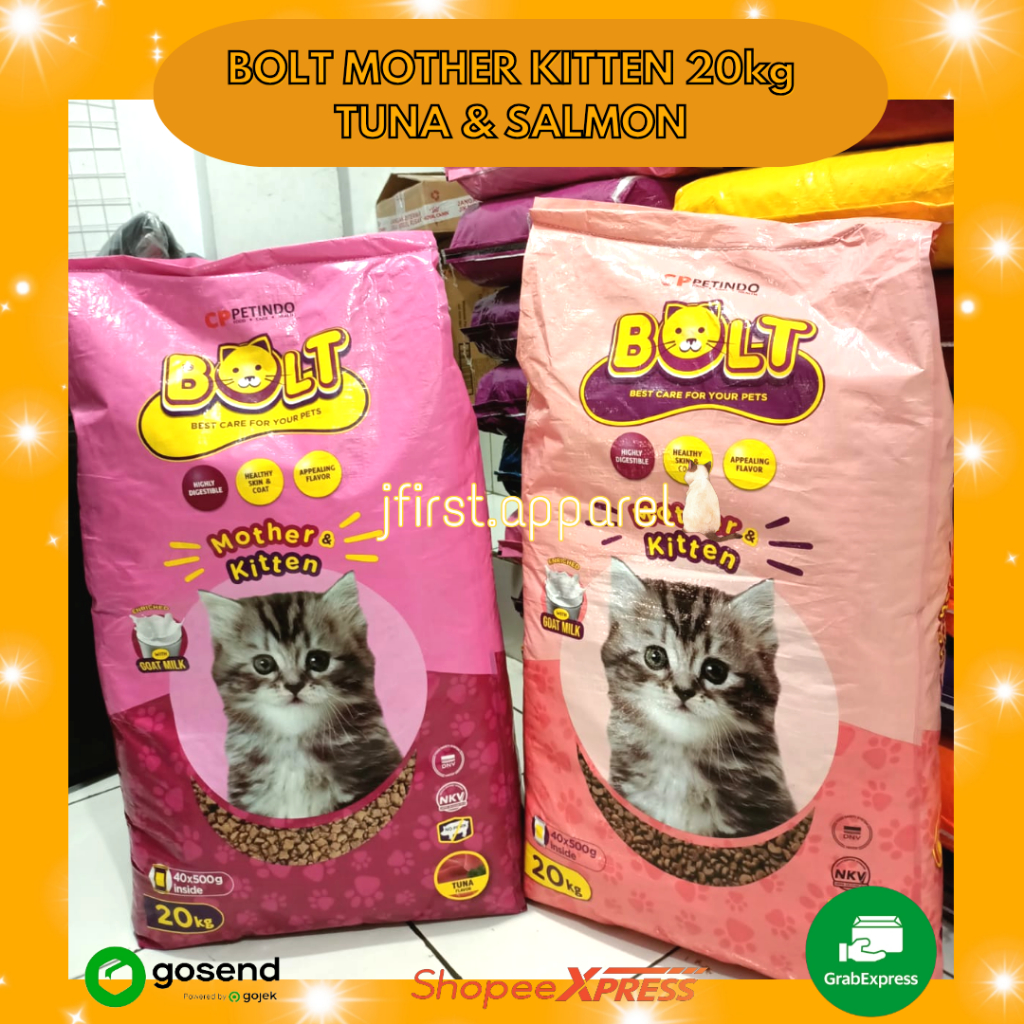 BOLT MOTHER KITTEN 20KG | BOLT TUNA SALMON 20KG KHUSUS GOSEND