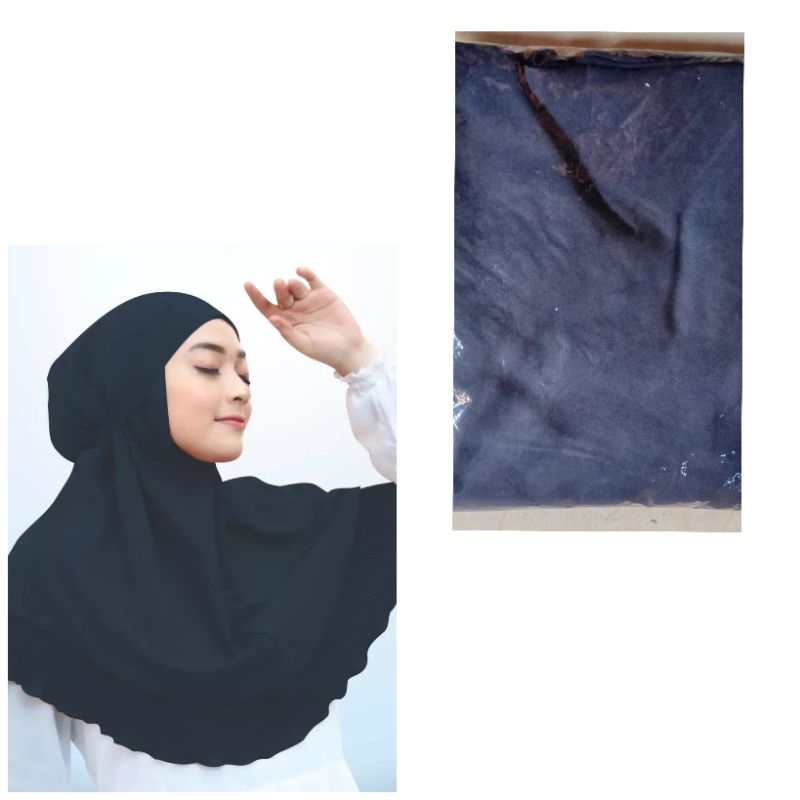 Jilbab Bergo Maryam Rempel Plisket Hitam