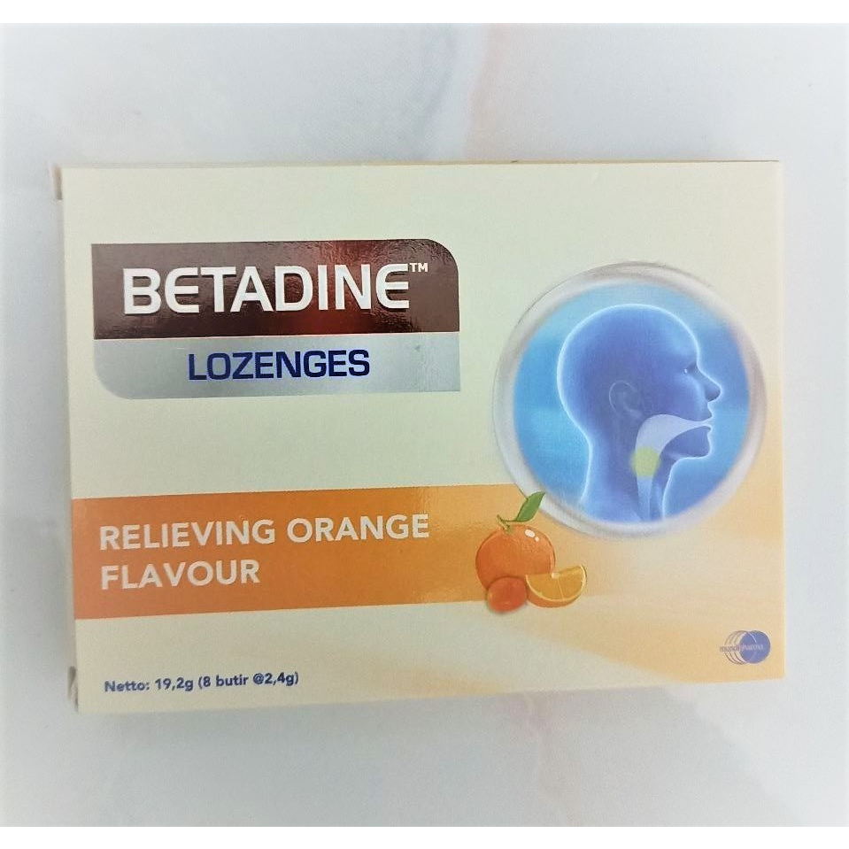 

Betadine Lozenges Relieving Orange Permen Pelega Tenggorokan Jeruk