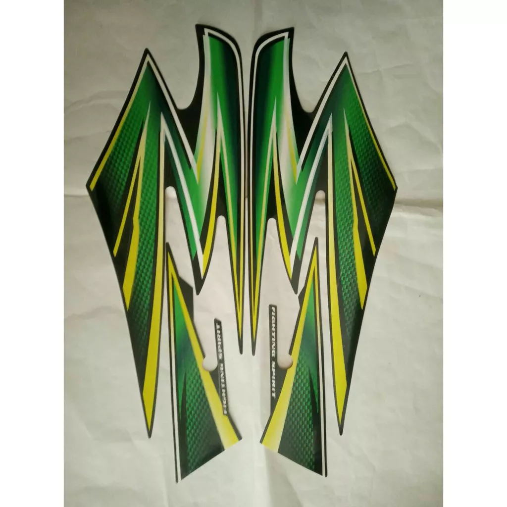 stiker striping yamaha rx king 2003 hijau lis body standar original
