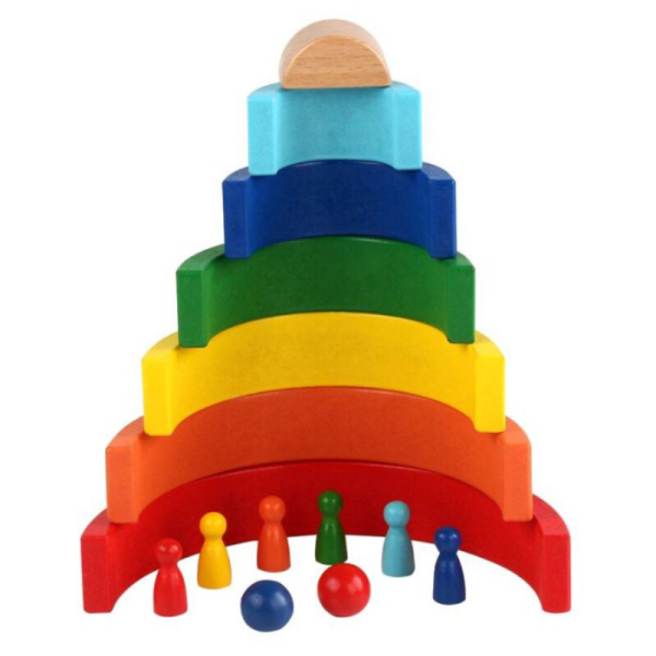 

Dijual Rainbow Stacked Balance Montessori Toys Wooden Rainbow building Blocks Murah