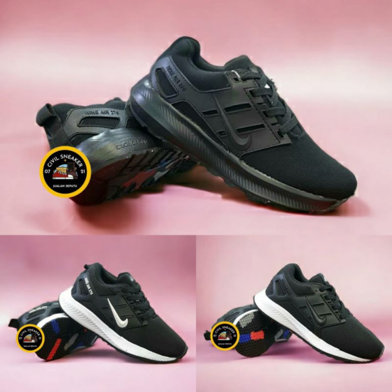 Sepatu Sneakers Sekolah Hitam Polos Putih Anak Anak Laki Laki Perempuan Cowok Cewek Unisex SD Ukuran