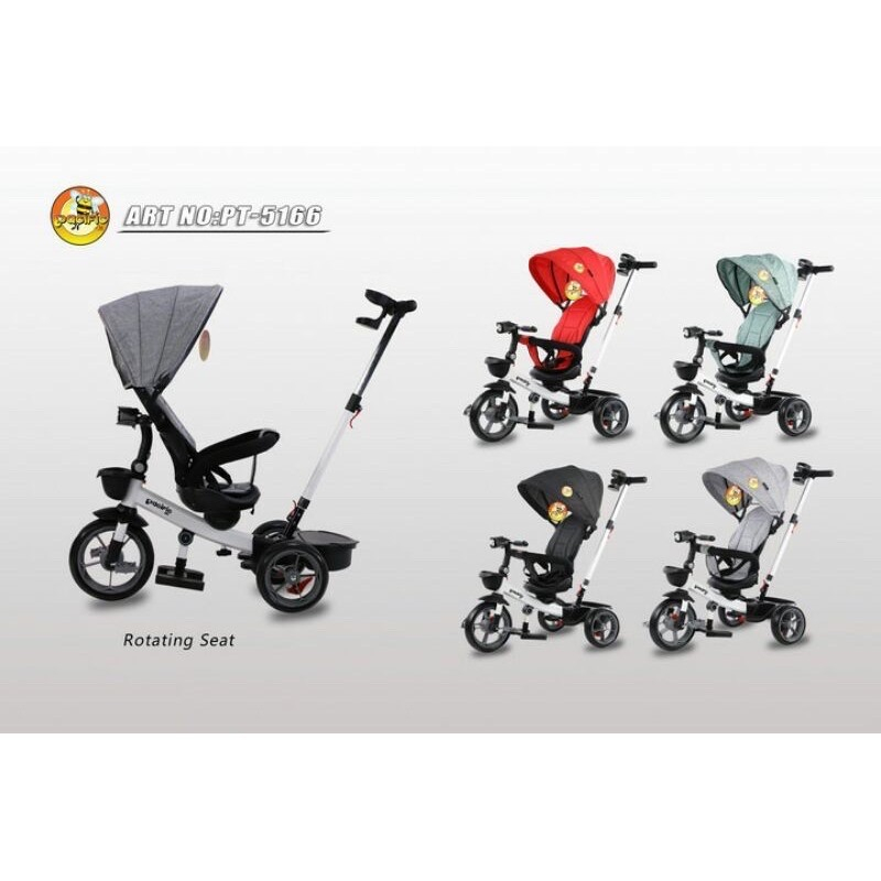 Sepeda Trike Stroller Pacific 5166 Sepeda Anak Tiga Roda Dorong