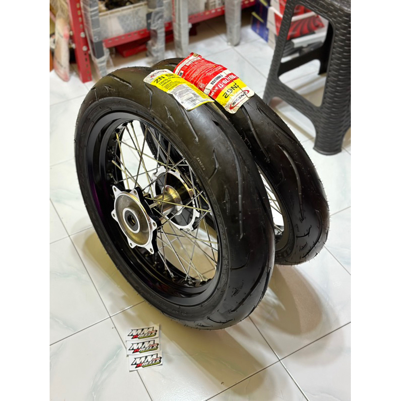 Wheelset Supermoto CRF 250-300 , Ban Zeneos Seting tubless