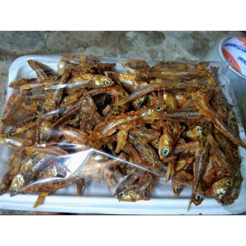 

dendeng ikan teri mantap, olahan ikan teri sedap gurih, seafood kering