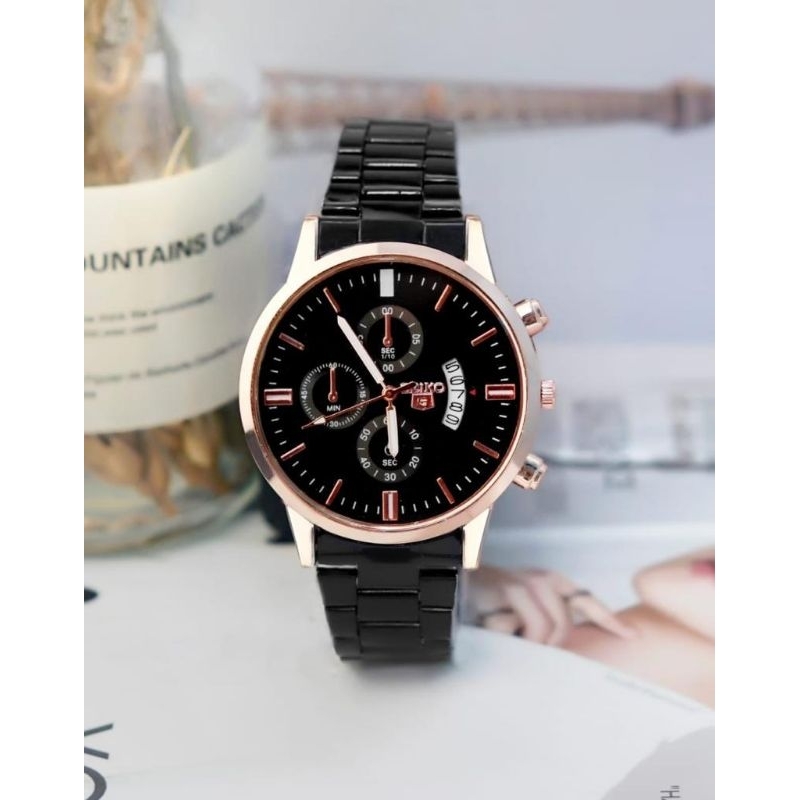 Jam Tangan Mewah Seik Tanggal Aktif Strap Stainless Steel Model Terbaru Mewah Elegant