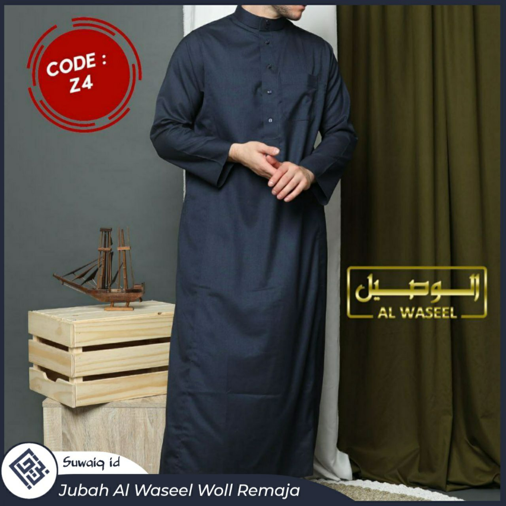 JUBAH HARAMAIN AL WASEEL WOLL ALWASEEL - abu muda, dewasa 50-58