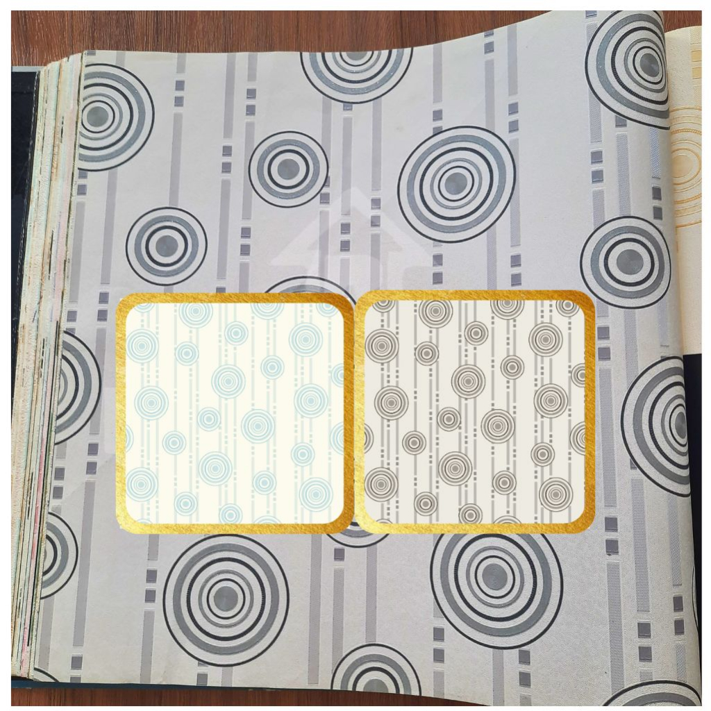 Wallpaper Dinding Premium Motif Lingkaran Minimalis | Wallpaper Vinyl Motif Terbaru | Wallpaper Timb