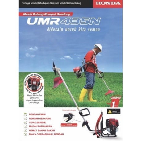 Mesin Potong Rumput 4 Tak UMR435N HONDA / Brush Cutter Mesin Pemotong Rumput Gendong 4Tak UMR 435 HO