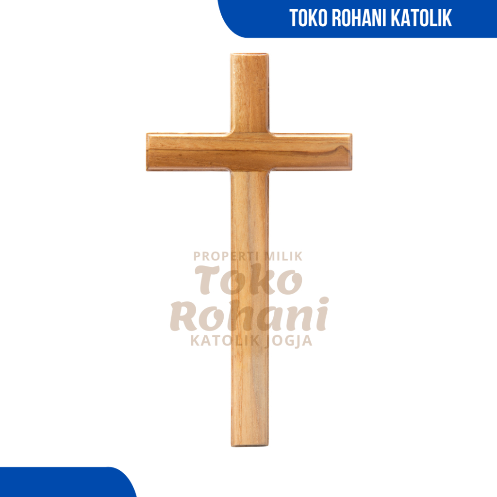 SALIB DINDING KRISTEN 25 cm / SALIB GANTUNG KRISTEN PROTESTAN/ PAJANGAN SALIB DINDING / HIASAN DINDI