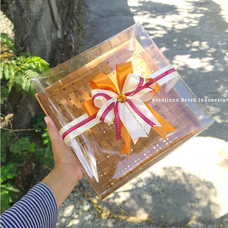 

Kotak Seserahan TERLARIS Piring kotak seserahan mika hias pita Box hampers parsel Box hantaran pernikahan seserahan Box nasi Kado