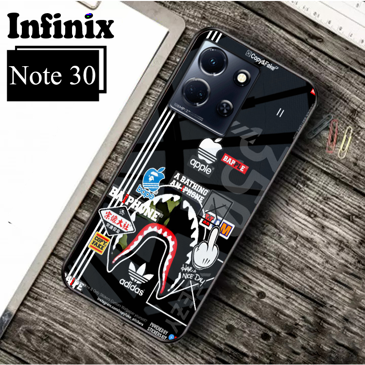 (SC187) Softcase Glass Kaca Infinix Note 30- Kesing Hp Infinix Note 30- Softcase Glass Hp Infinix No