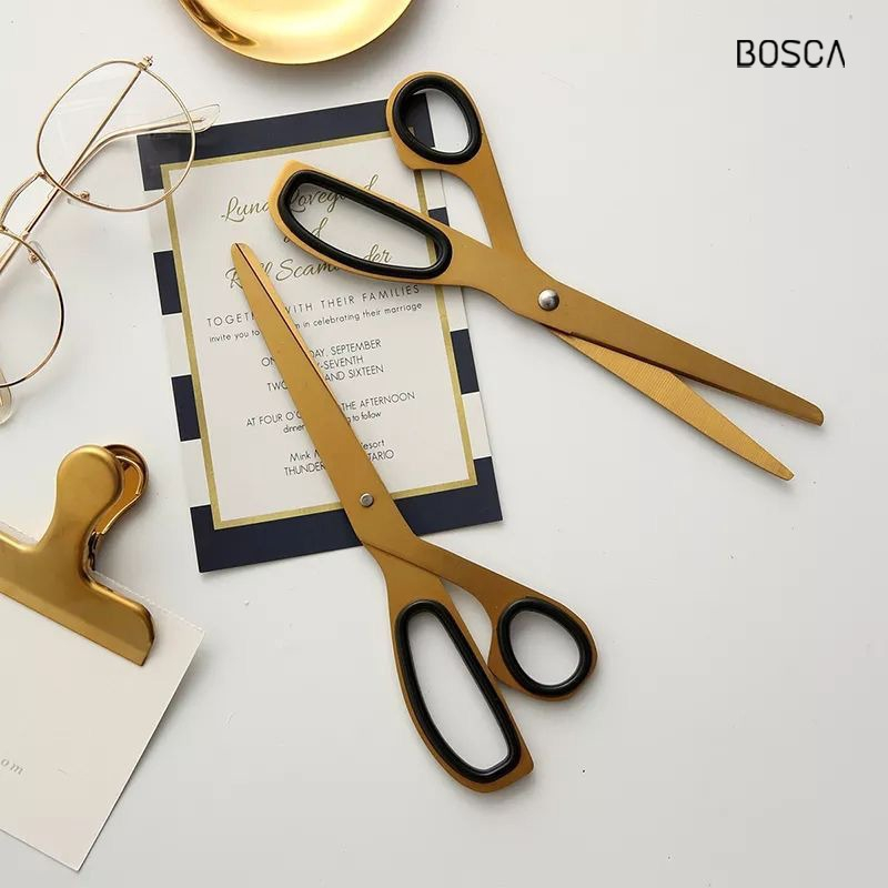 

Bosca Living - Gunting Emas Serbaguna Stainless Steel Gold Scissor Gaya Vintage Import