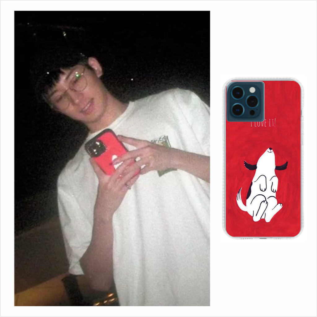 SEVENTEEN Wonwoo puppy on red custom phone case