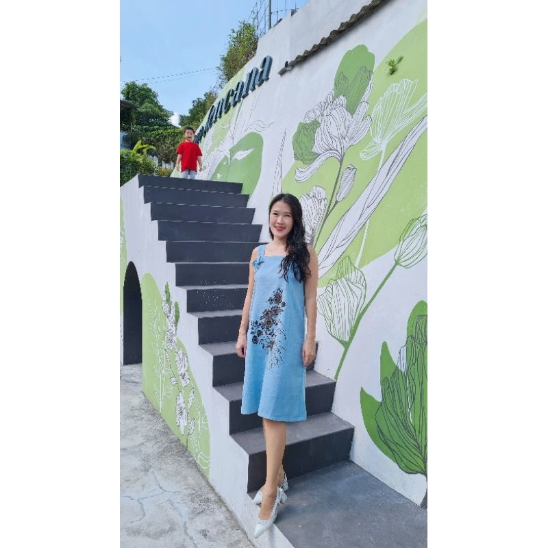 BATIK NAGA MAS DRESS BATIK CASUAL WANITA