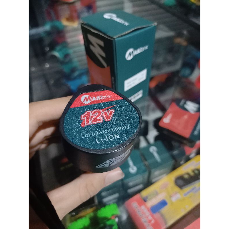 1pcs baterai mesin bor 12v 12 volt MAILTANK