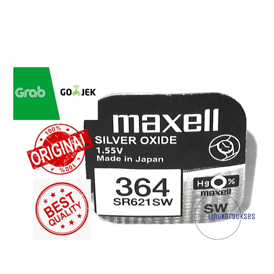 Baterai Maxell 364 Maxell SR621SW Maxell 621 Maxell SR621 Original