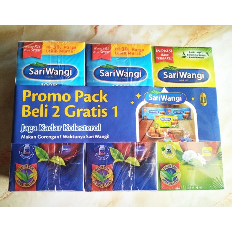 

Teh Celup Sari Wangi Isi 30x2 FREE Teh Celup Sari Wangi Melati Isi 25