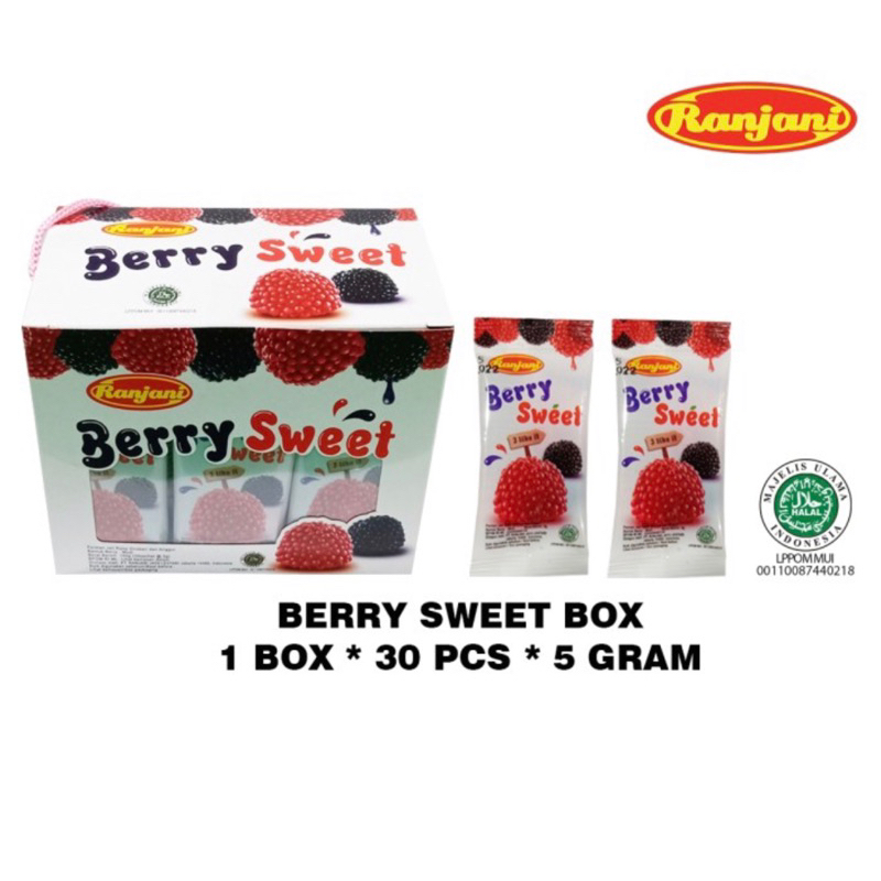 

Ranjani Berry Sweet Permen Gummy - Netto 30pcs x 5gr