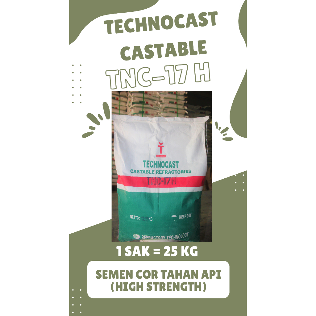 Semen Cor Tahan Api (High Strength) TNC-17 H Castable