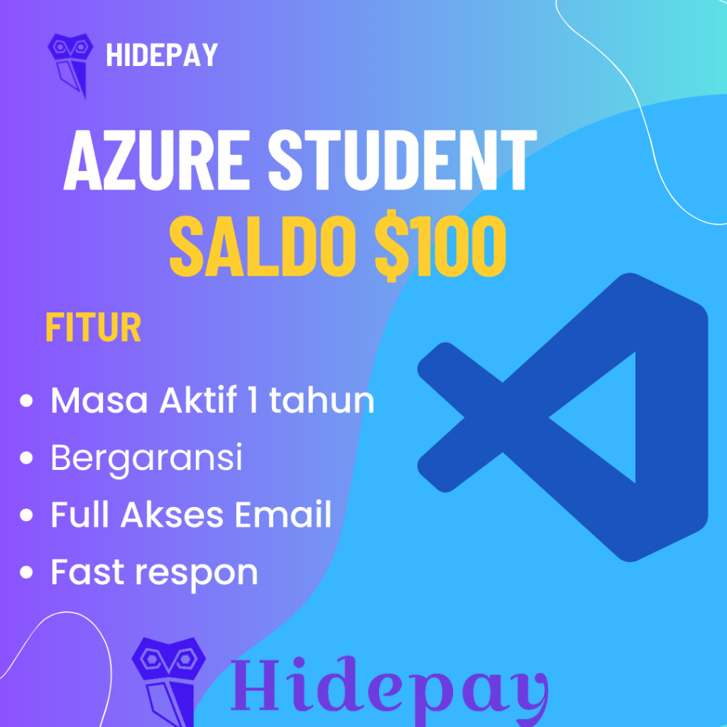Azure Student Bersaldo $100 Masa aktif 1 tahun