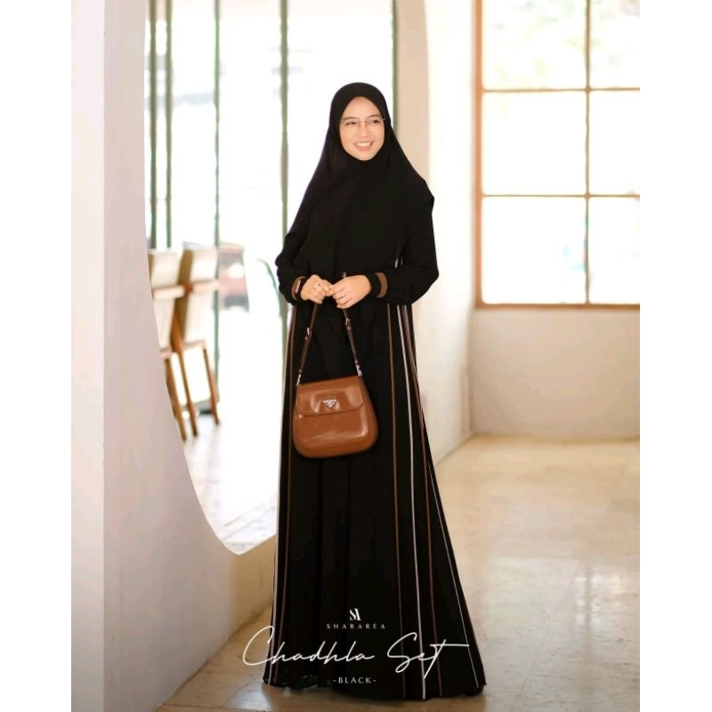 CHADLA SET (Dress + khimar) ORI BY SHARAREA_READY SIAP KIRIM