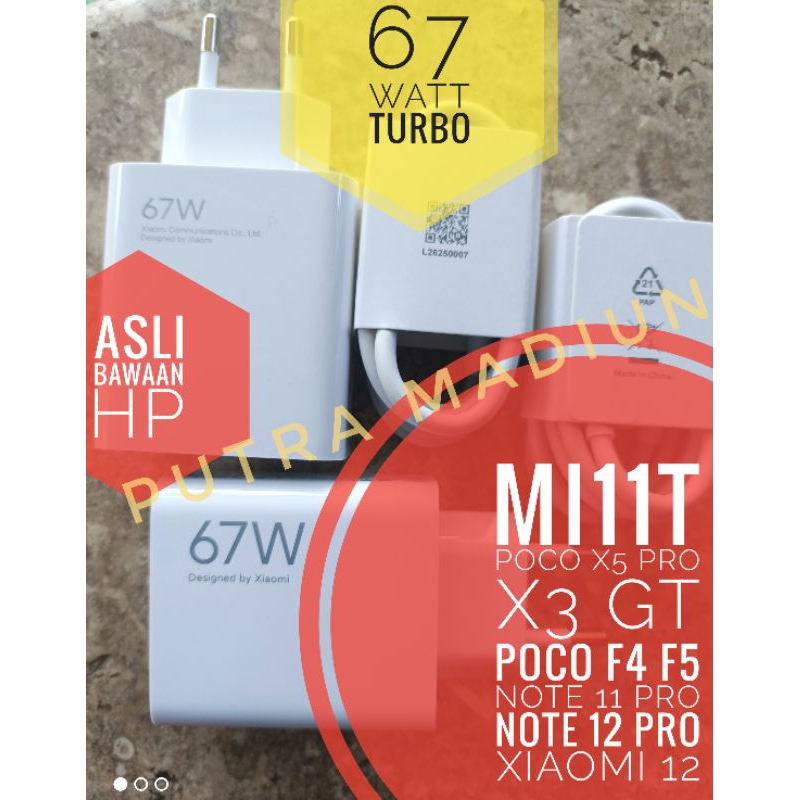 Charger Ori Asli Original Cabutan Copotan bawaan HP xiaomi Poco x3 GT xiaomi 11t xiaomi 12 mi 11 ult